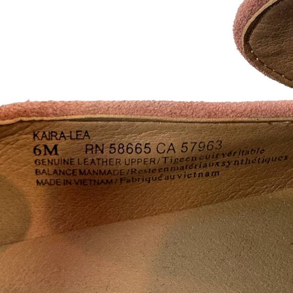 SUSINA Women's Sz: 6 M Peach Suede Kaira-Lea Slip-On Casual Loafers Flats Shoes - Picture 13 of 15